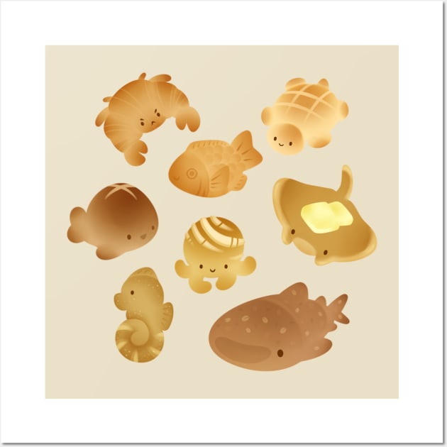 Naanimals Bread Animal Tee Wall Art by OceanCo